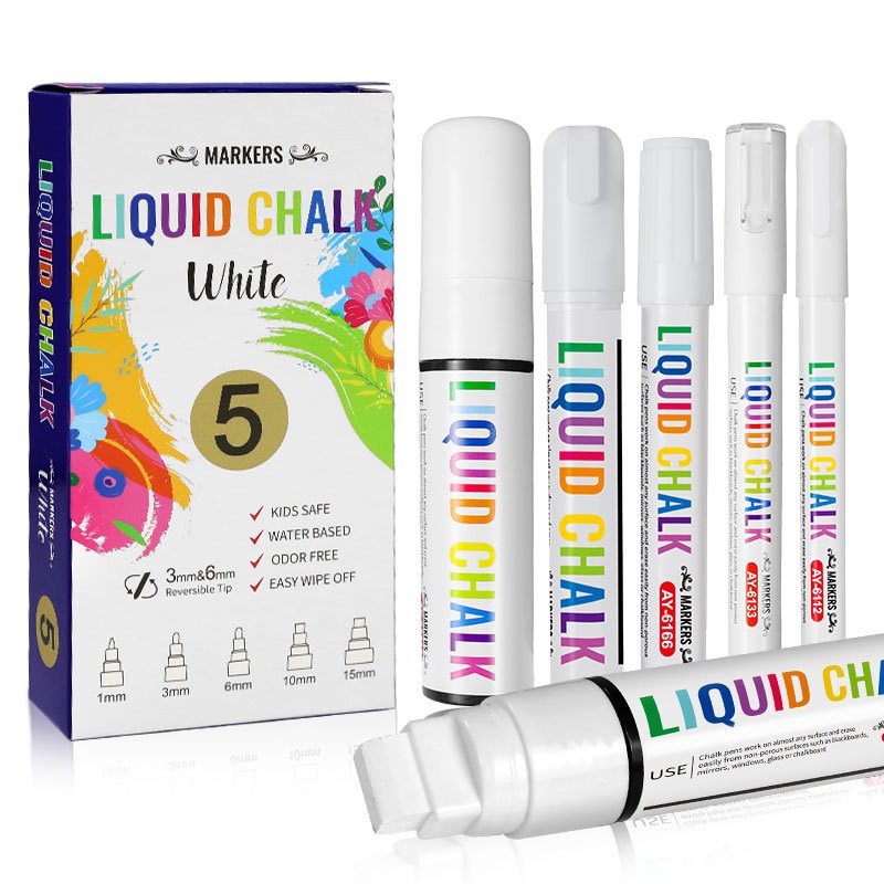 Correction Fluid White - 5 sztuk / zestaw białych markerów