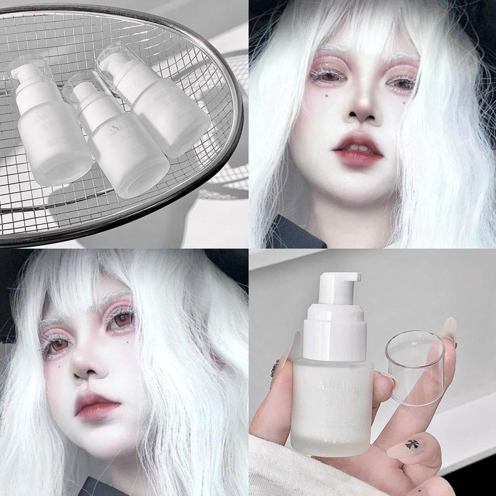 Correction Fluid White - Matujący biały podkład w płynie, wodoodporny,